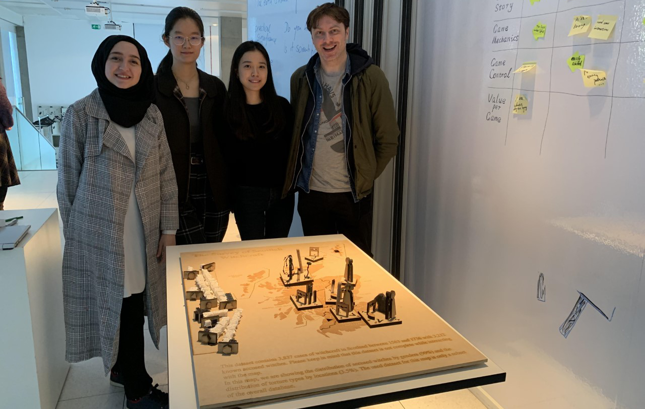 Data Science for Design MSc students with their project