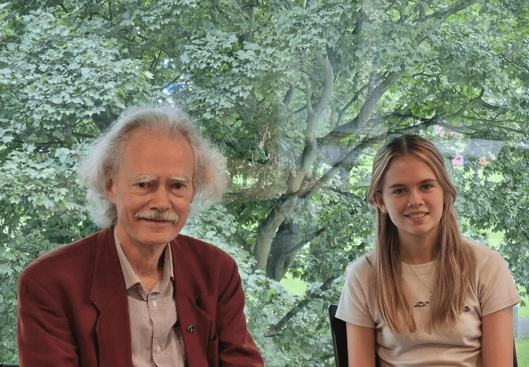 Ruby Imrie with Professor Julian Goodare
